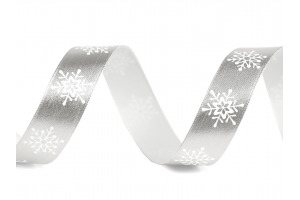 Vianočná stuha metalické vločky 16 mm - zväzok 3m