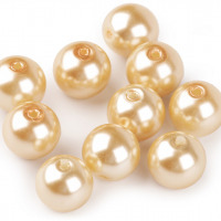 Voskované perly - Ø10 mm - 50g - Žltá svetlá 62B