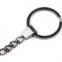 Krúžok na kľúče 30 mm s retiazkou - Nikel čierny