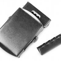 Kovová spona 30mm s koncovkou-na opasok - Nikel čierny