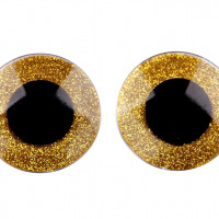 Bezpečnostné oči glitrové Ø40 mm - Zlatá