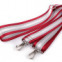Textilný popruh na tašku s karabinami 79-142 cm - červená