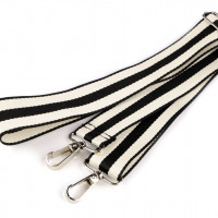 Textilný popruh na tašku s karabinami 79-142 cm - režná