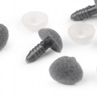 Bezpečnostný noštek - semišový 11x14mm - Šedý