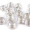 Plastové brúsené koráliky s veľkým prievlakom 14,5x9 mm - Transparent