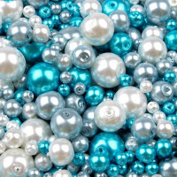 Sklenené voskové perly mix veľkostí Ø 4-12mm - Mix 15