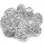 Plastové koráliky s veľkým prievlakom 13x15 mm - Strieborná