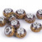 Plastové koráliky s veľkým prievlakom 9x14 mm - Zlatá