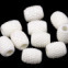 Plastové koráliky s veľkým prievlakom 13x15 mm - Biela