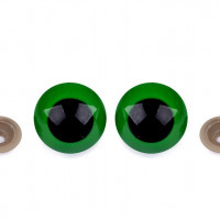 Bezpečnostné oči farebné - 12 mm - Zelená