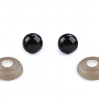 Bezpečnostné oči čierne - 6 mm