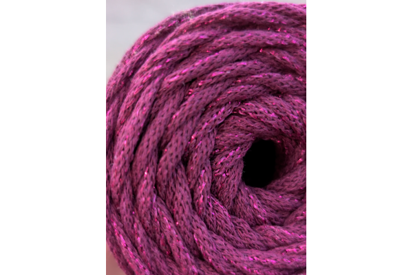 Špagát VEĽKÁvlna 3mm - Trblietavá fuchsia