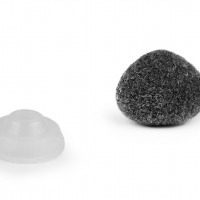 Bezpečnostný noštek - semišový 10x12 mm - Šedá